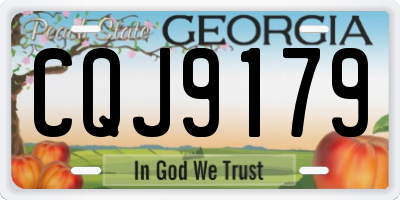 GA license plate CQJ9179