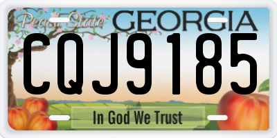 GA license plate CQJ9185