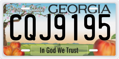 GA license plate CQJ9195
