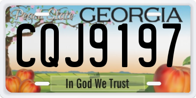 GA license plate CQJ9197