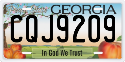 GA license plate CQJ9209