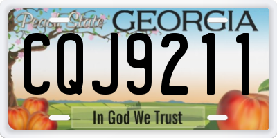 GA license plate CQJ9211