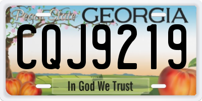 GA license plate CQJ9219