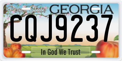 GA license plate CQJ9237