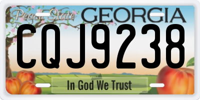 GA license plate CQJ9238