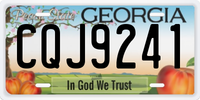 GA license plate CQJ9241