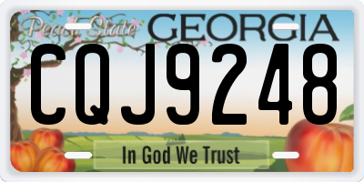 GA license plate CQJ9248