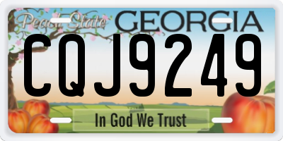 GA license plate CQJ9249