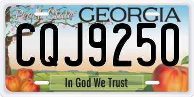 GA license plate CQJ9250