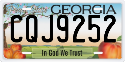 GA license plate CQJ9252