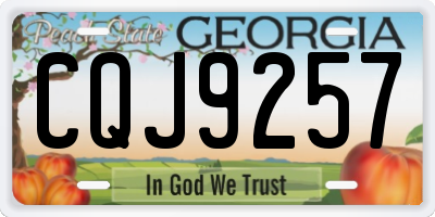 GA license plate CQJ9257