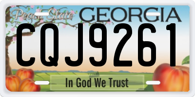 GA license plate CQJ9261