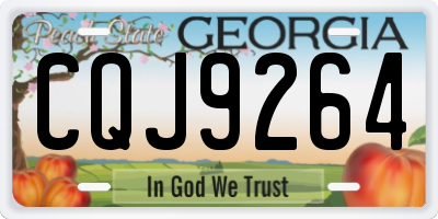 GA license plate CQJ9264