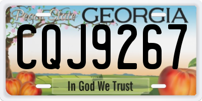 GA license plate CQJ9267