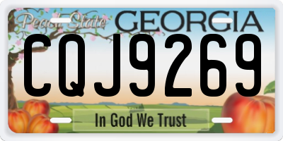 GA license plate CQJ9269