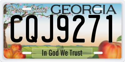 GA license plate CQJ9271
