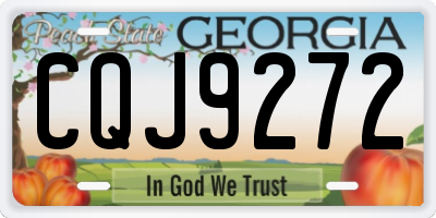 GA license plate CQJ9272