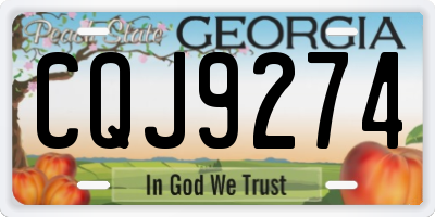 GA license plate CQJ9274