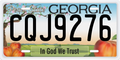 GA license plate CQJ9276