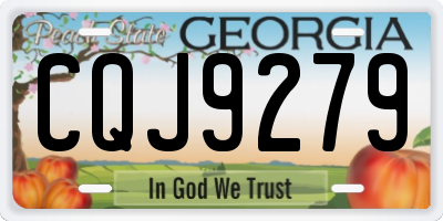 GA license plate CQJ9279