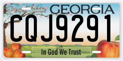 GA license plate CQJ9291