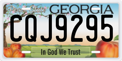 GA license plate CQJ9295