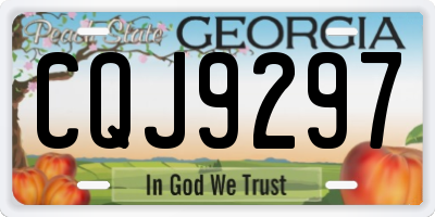 GA license plate CQJ9297