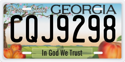 GA license plate CQJ9298