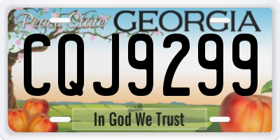 GA license plate CQJ9299