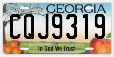 GA license plate CQJ9319