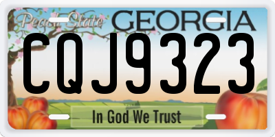 GA license plate CQJ9323