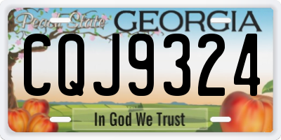 GA license plate CQJ9324