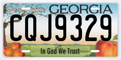 GA license plate CQJ9329