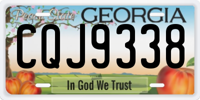 GA license plate CQJ9338