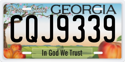 GA license plate CQJ9339
