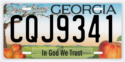 GA license plate CQJ9341