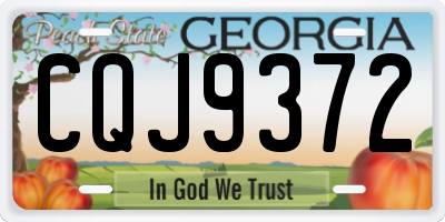 GA license plate CQJ9372