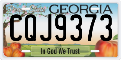 GA license plate CQJ9373