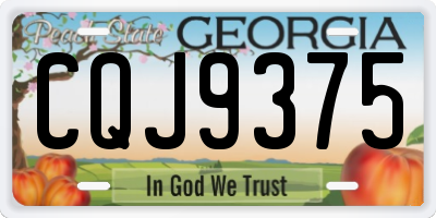 GA license plate CQJ9375