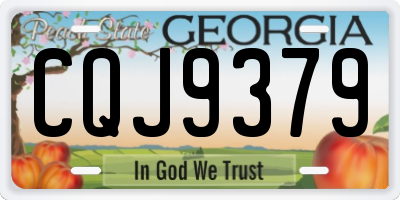 GA license plate CQJ9379