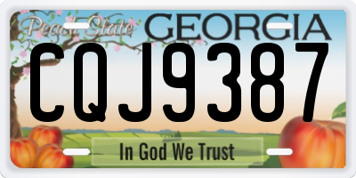 GA license plate CQJ9387