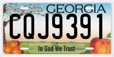 GA license plate CQJ9391