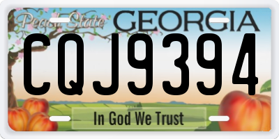 GA license plate CQJ9394