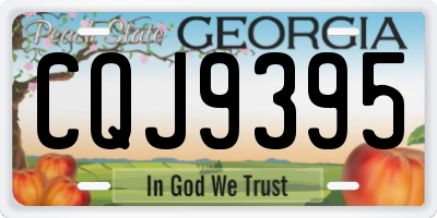 GA license plate CQJ9395