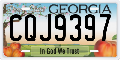 GA license plate CQJ9397