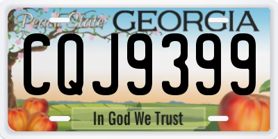 GA license plate CQJ9399