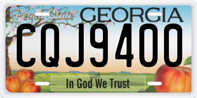 GA license plate CQJ9400