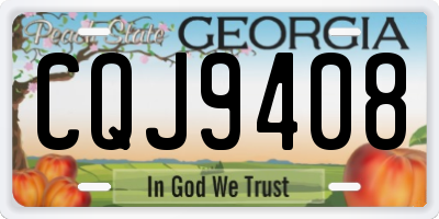 GA license plate CQJ9408