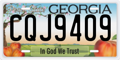 GA license plate CQJ9409