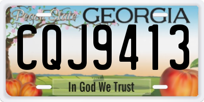 GA license plate CQJ9413